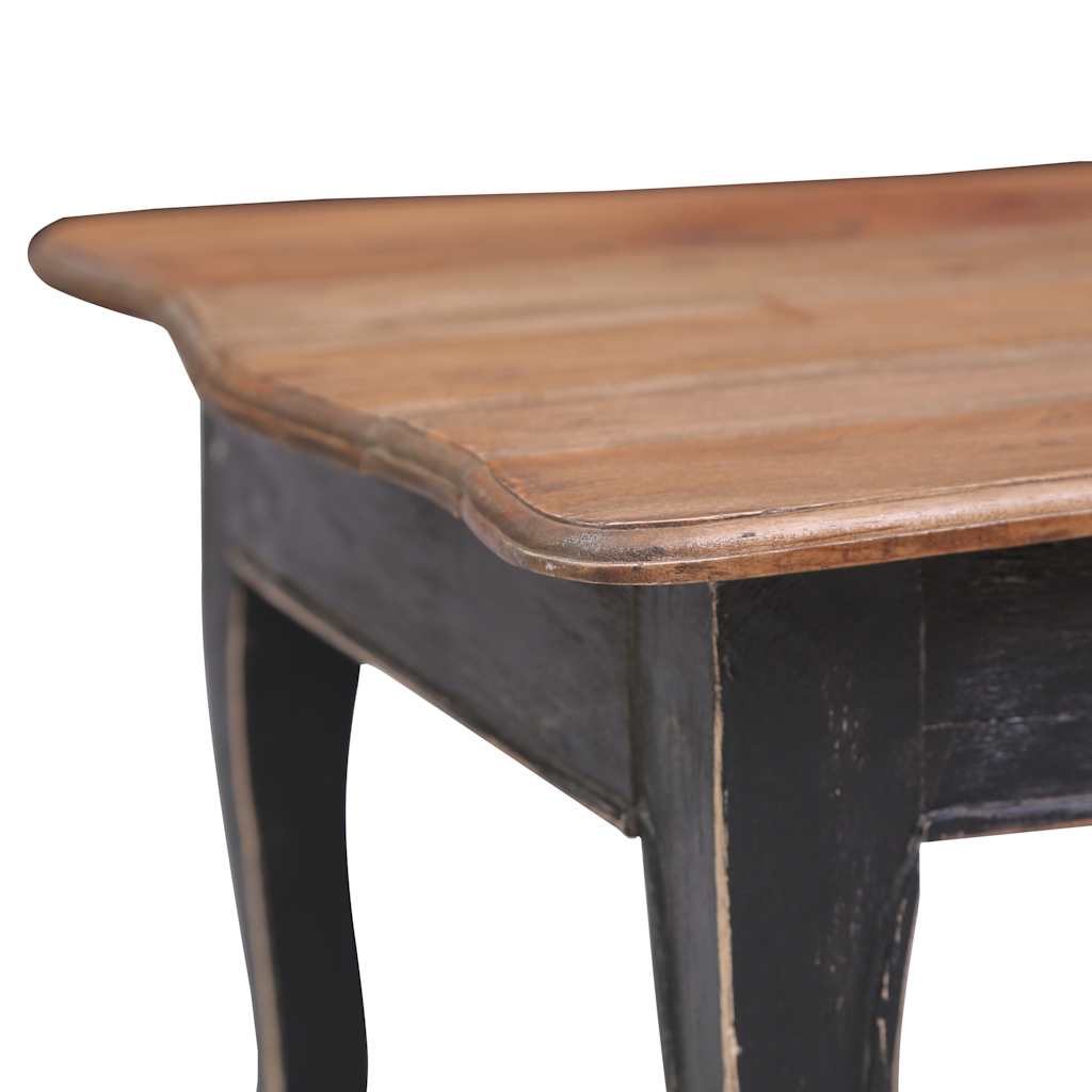 283904 vidaXL Coffee Table Black 120x60x45 cm Solid Mahogany Wood 4