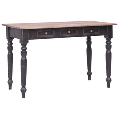 Desk with Drawers 117x57x75 cm Solid Mahogany Wood Old brown