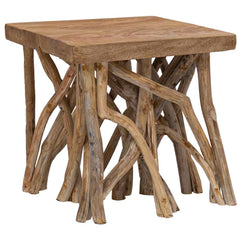 283936 vidaXL Log Coffee Table 40x40x40 cm Mixed Recycled Wood 1