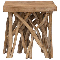 283936 vidaXL Log Coffee Table 40x40x40 cm Mixed Recycled Wood 2