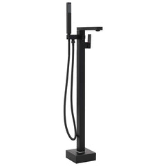 145096 vidaXL Freestanding Bathtub Faucet Black Stainless Steel 90 cm 1
