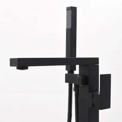 145096 vidaXL Freestanding Bathtub Faucet Black Stainless Steel 90 cm 4