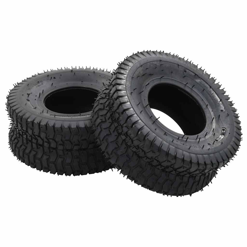 vidaXL Wheelbarrow Tyres 2 pcs 15x6.00-6 4PR Rubber 1