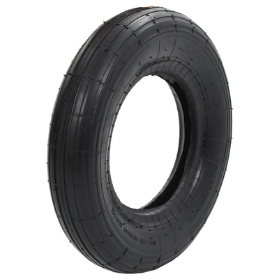 4 Piece Wheelbarrow Tire and Inner Tube Set 3.50-8 4PR Rubber