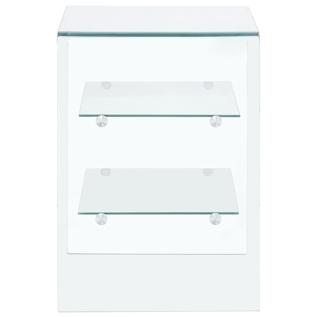 vidaXL Coffee Table 50x40x56 cm Tempered Glass 3