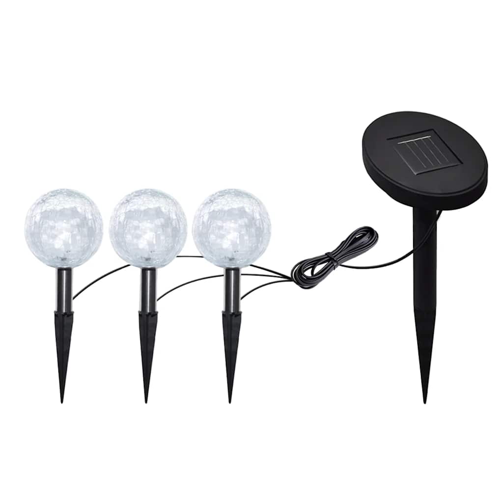 vidaXL Garden Lamp | Set of 6 | White | Plastic | Small | Solar | Garden Lamp 3