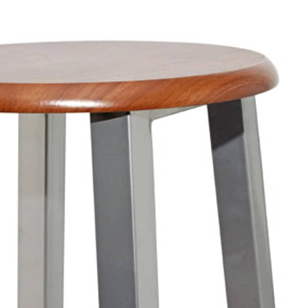 vidaXL Bar Stools 4 pcs Silver and Brown MDF 3