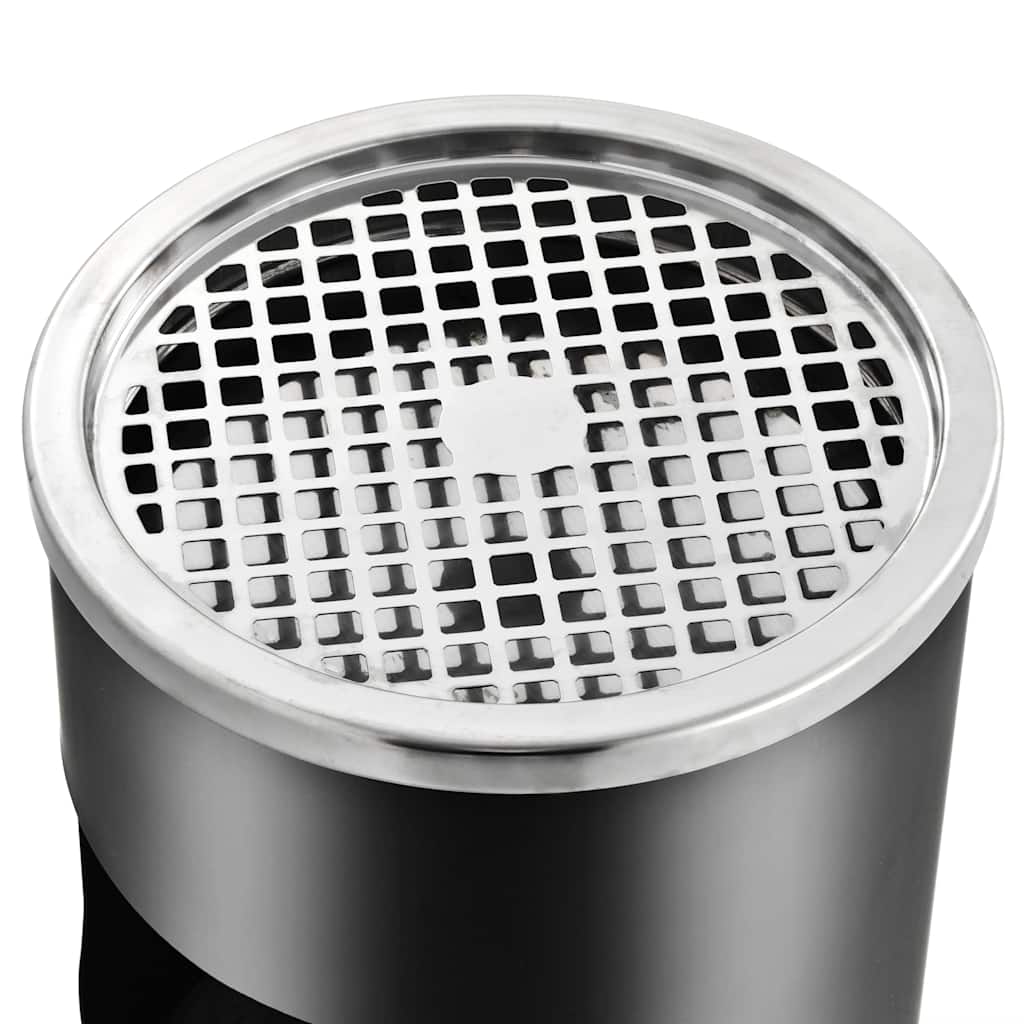 Ashtray Dustbin 30 L Steel Black