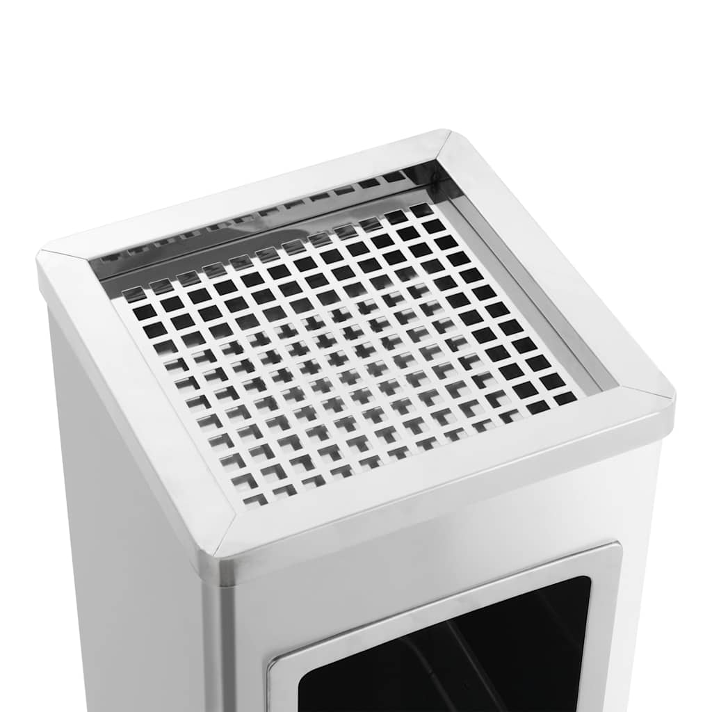 vidaXL Ashtray Dustbin 36 L Stainless Steel 6