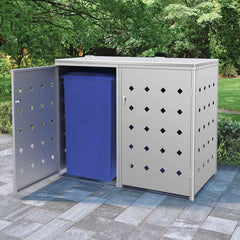 Single Wheelie Bin Shed 240 L Stainless Steel 2