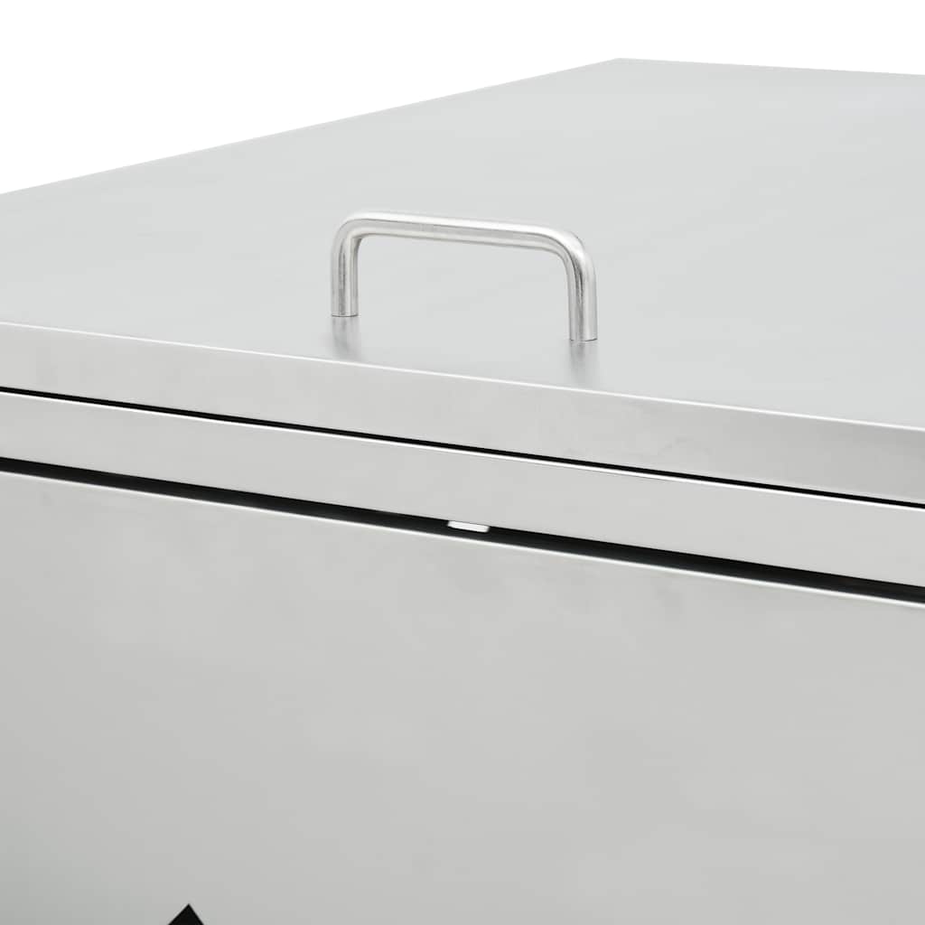 Single Wheelie Bin Shed 240 L Stainless Steel 3