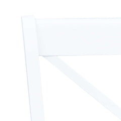 vidaXL Dining Chairs 6 pcs White Solid Rubber Wood 5