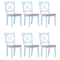 Dining Chairs Solid Rubber Wood in Grey and Natural