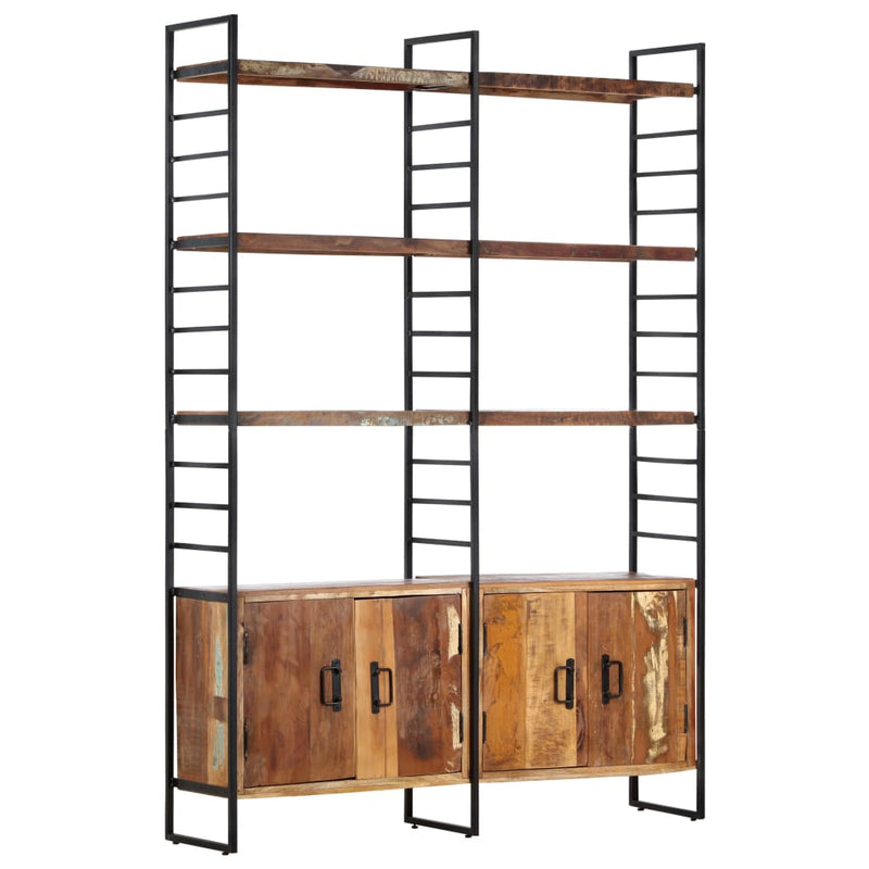 4-Tier Bookcase 124x30x180 cm Solid Reclaimed Wood