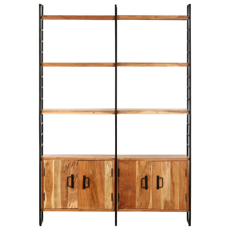 4-Tier Bookcase 124x30x180 cm Solid Acacia Wood