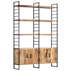4-Tier Bookcase 124x30x180 cm Rough mango wood
