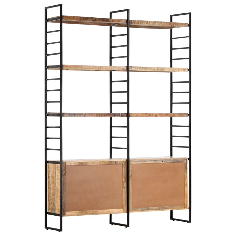 4-Tier Bookcase 124x30x180 cm Rough Mango Wood