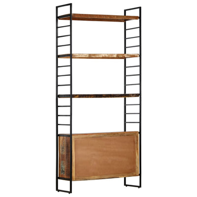 4-Tier Bookcase 80x30x180 cm Solid Reclaimed Wood