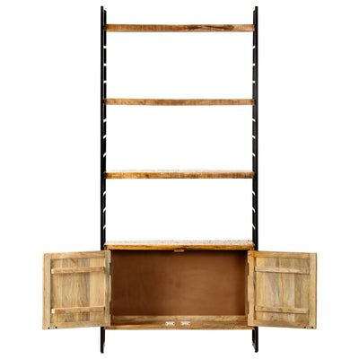 4-Tier Bookcase 80x30x180 cm Rough Mango Wood