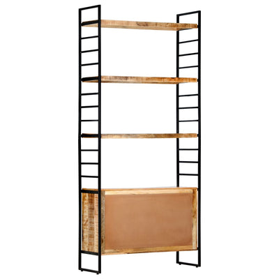 4-Tier Bookcase 80x30x180 cm Rough Mango Wood