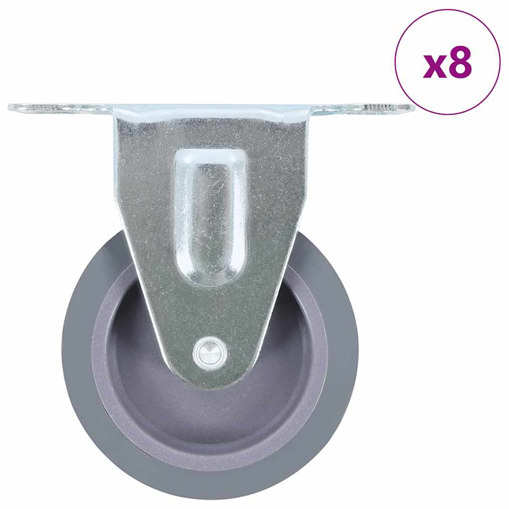 vidaXL 8 pcs Fixed Casters 75 mm 1