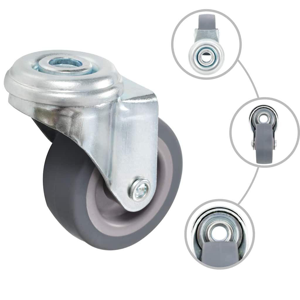 vidaXL 16 pcs Bolt Hole Swivel Casters 50 mm 2
