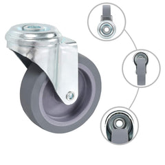 vidaXL 16 pcs Bolt Hole Swivel Casters 75 mm 2