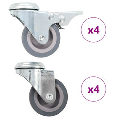 vidaXL 8 pcs Bolt Hole Swivel Casters 50 mm 1