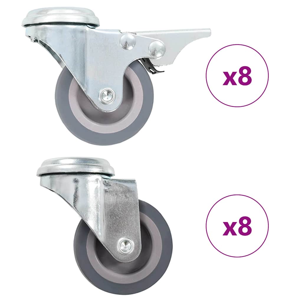 vidaXL Bolt Hole Swivel Casters 50 mm