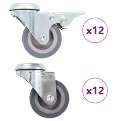 vidaXL Bolt Hole Swivel Casters 50 mm