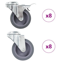 vidaXL Bolt Hole Swivel Casters 75 mm