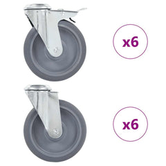 Bolt Hole Swivel Casters 125 mm 12