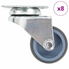 vidaXL 8 pcs Twin-wheel Swivel Casters 50 mm 1