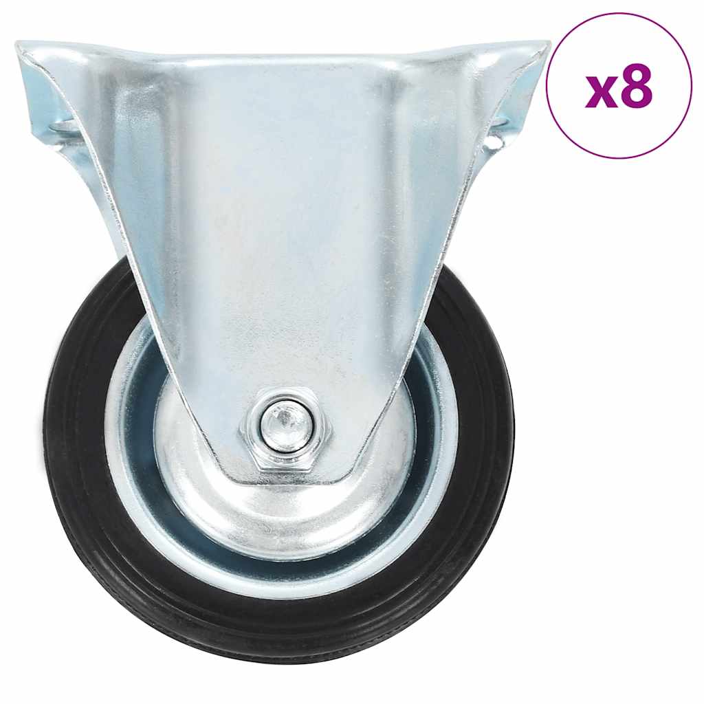 vidaXL 8 pcs Fixed Casters 75 mm 1