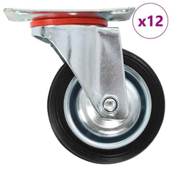 vidaXL 12 pcs Swivel Casters 75 mm 1