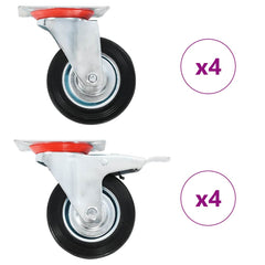 vidaXL 8 pcs Swivel Casters 100 mm 1