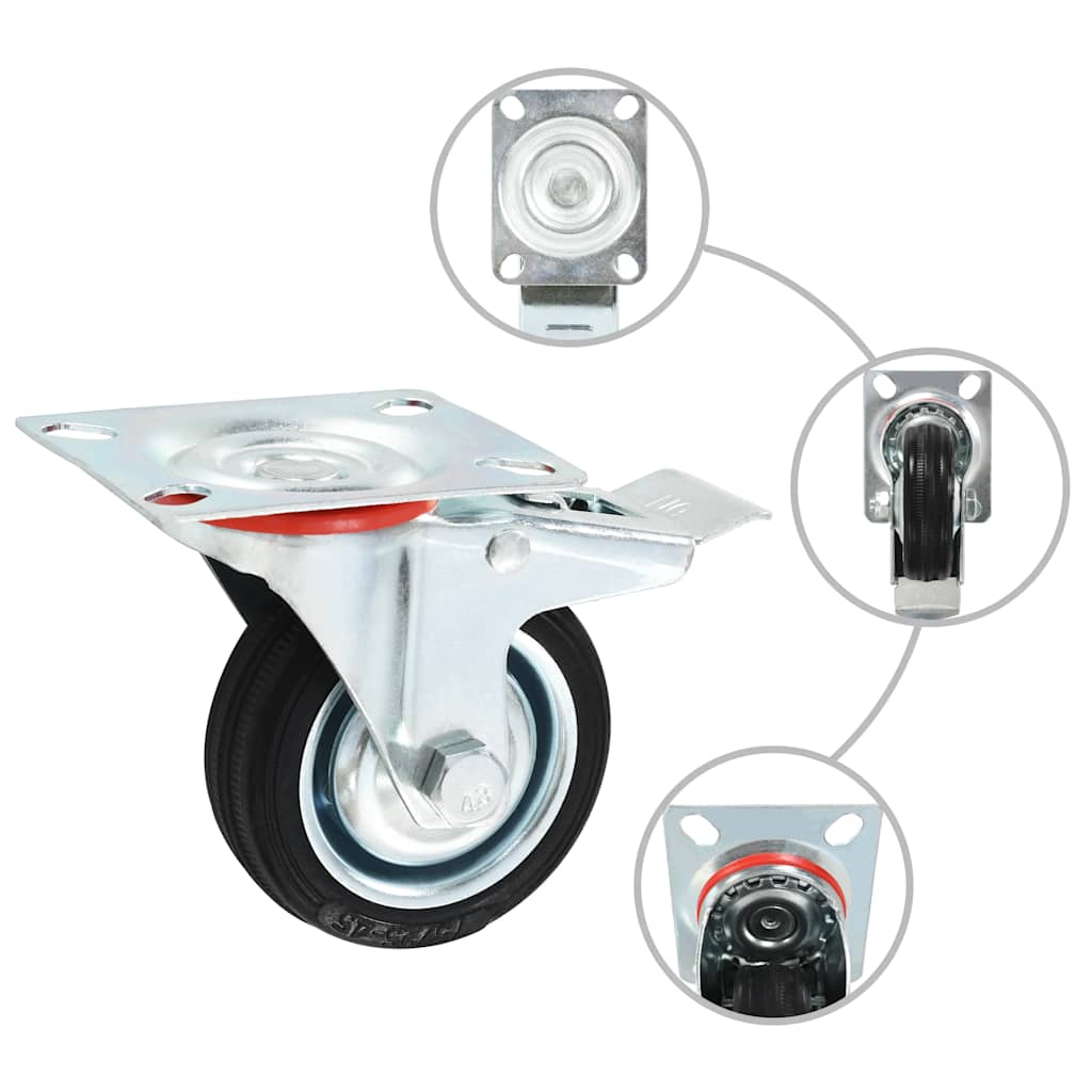 vidaXL 8 pcs Casters 75 mm 2