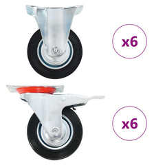 vidaXL 12 pcs Casters 100 mm 1