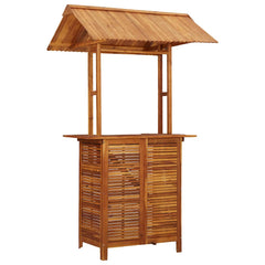 45909 vidaXL Outdoor Bar Table with Rooftop 113x106x217 cm Solid Acacia Wood 2