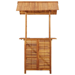 45909 vidaXL Outdoor Bar Table with Rooftop 113x106x217 cm Solid Acacia Wood 4