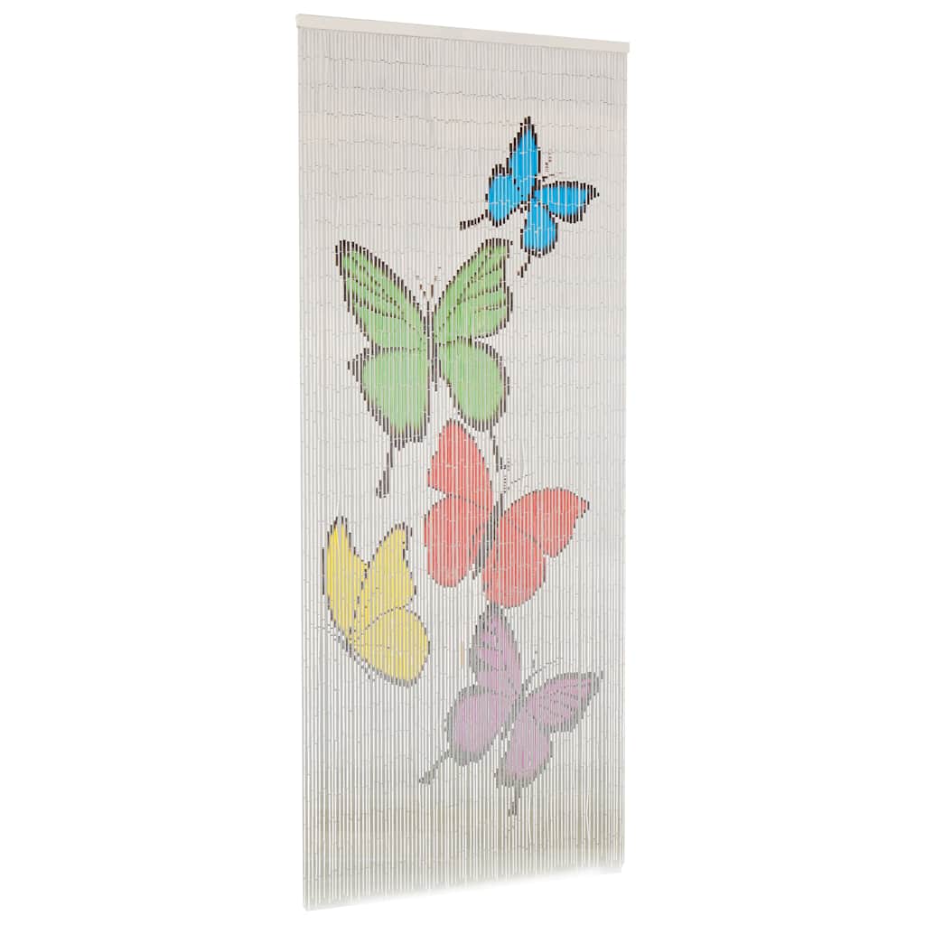 vidaXL Insect Door Curtain Bamboo 90x200 cm 2