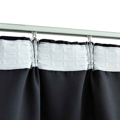 vidaXL Blackout Curtains with Hooks 2 pcs Black 140x245 cm 3