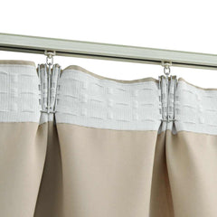 vidaXL Blackout Curtains with Hooks 2 pcs Beige 140x225 cm 3