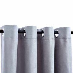 vidaXL Blackout Curtains with Metal Rings 2 pcs Grey 140x175 cm 3