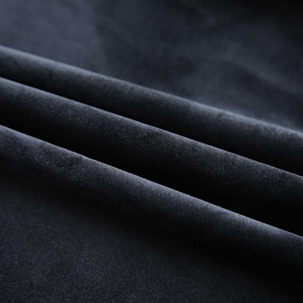 vidaXL Blackout Curtain with Hooks Velvet Black 290x245 cm 3