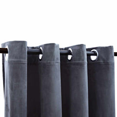 vidaXL Blackout Curtain with Metal Rings Velvet Anthracite 290x245 cm 4