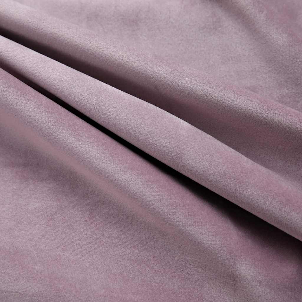 vidaXL Blackout Curtains with Rings 2pcs Velvet Antique Pink 140x225cm 4