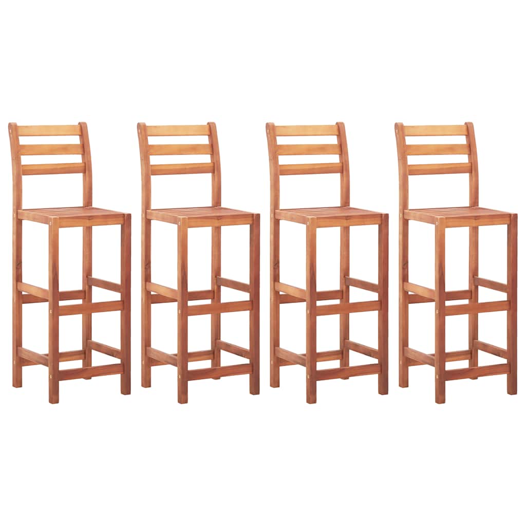 vidaXL Bar Chairs 4 pcs Solid Acacia Wood 1
