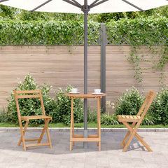 vidaXL Garden Table | Brown | Solid Acacia Wood | Diameter 60 cm x Height 75 cm 3