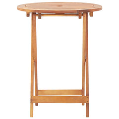vidaXL Garden Table | Brown | Solid Acacia Wood | Diameter 60 cm x Height 75 cm 5